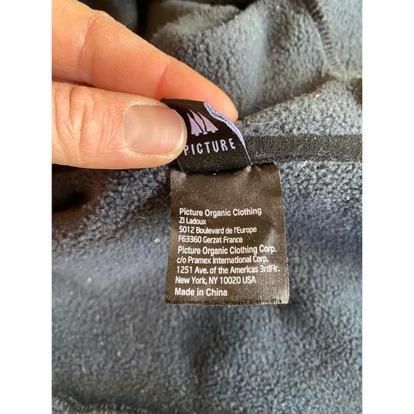 Picture Organic Marco Jacket recycled poly polartec Men's medium blue and gray - Picture 6 of 9